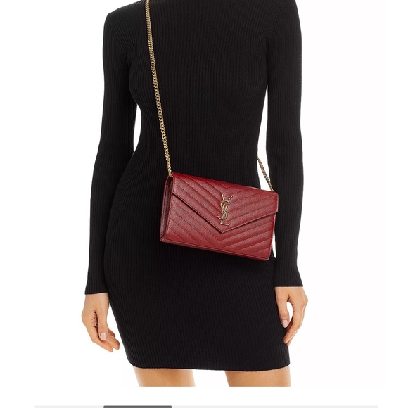 YSL Monogram Quilted Leather Chain Wallet - USED ONCE - Picture 5 of 6